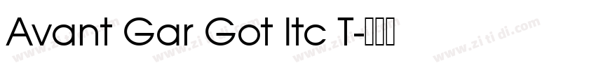 Avant Gar Got Itc T字体转换